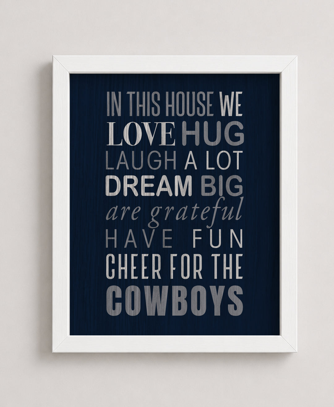 Cowboys Fun Cheer Motivational Wall Art