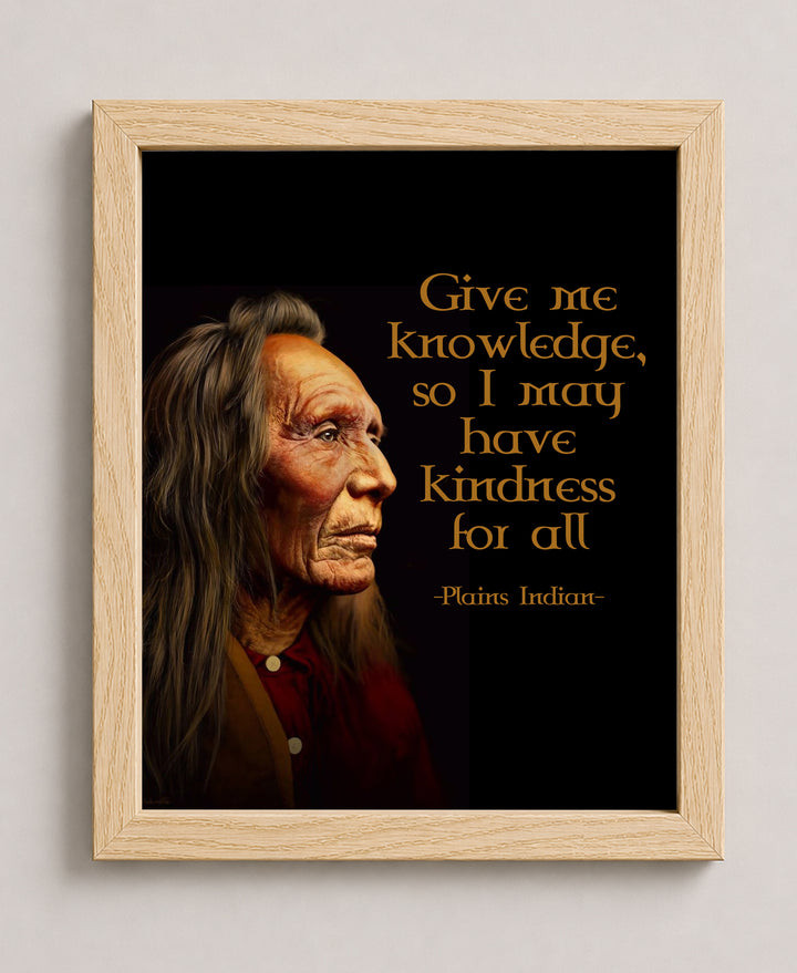 Give Me Knowledge Inspirational Wall Art