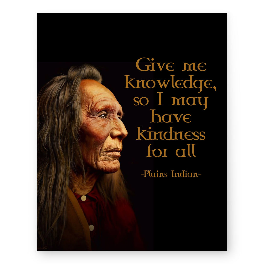 Give Me Knowledge Inspirational Wall Art