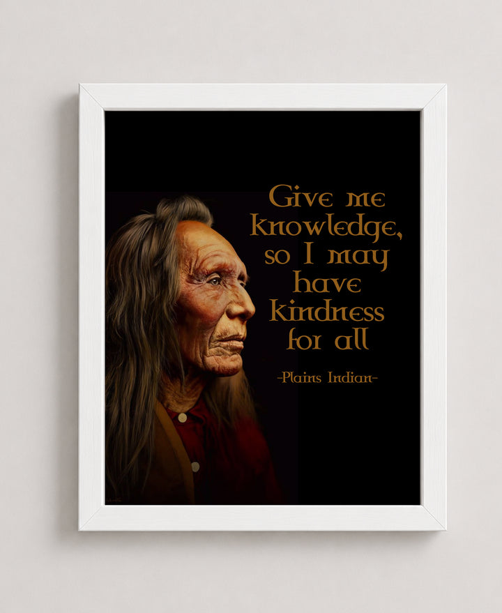 Give Me Knowledge Inspirational Wall Art