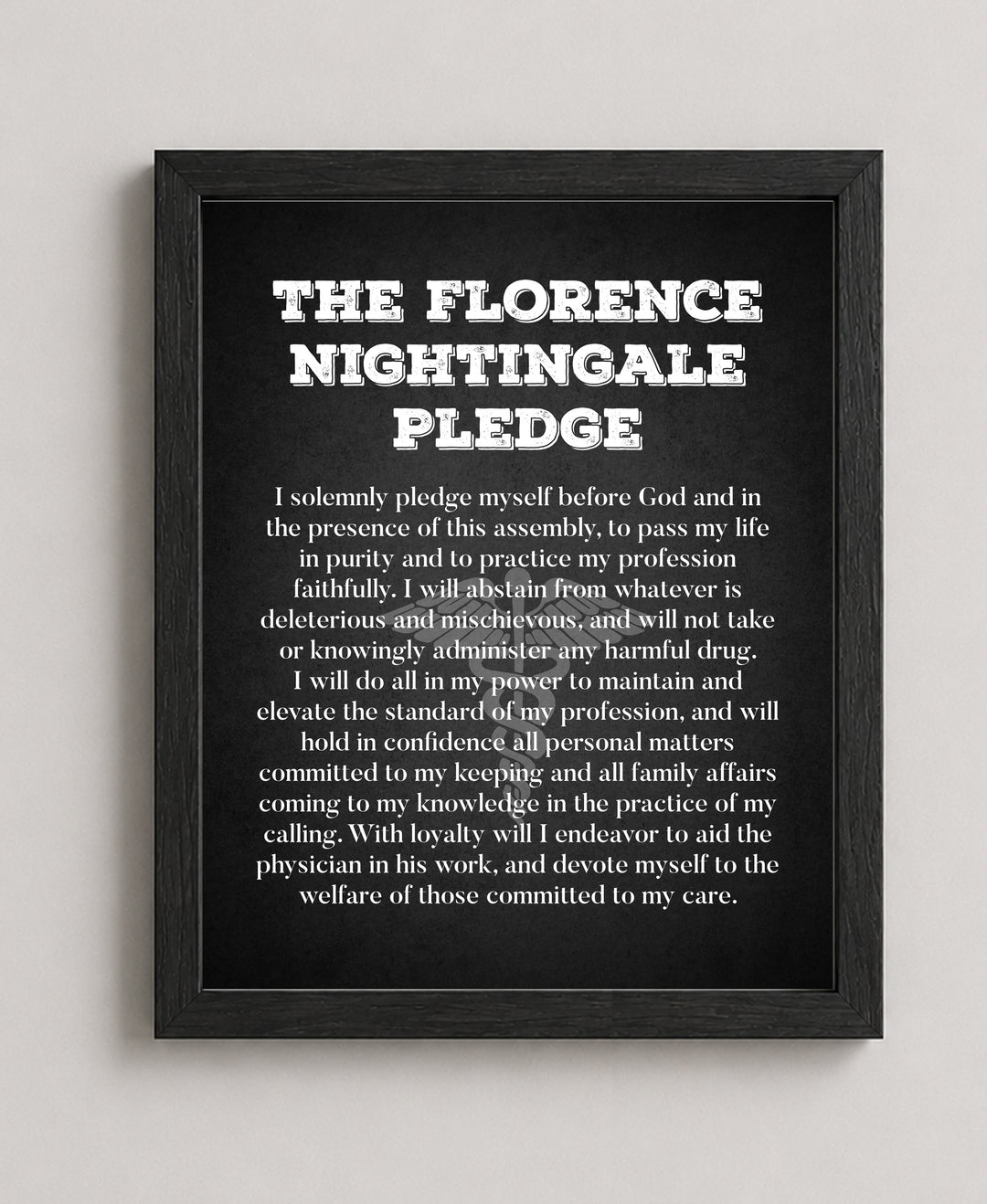 The Florence Nightingale Pledge Inspirational Wall Art