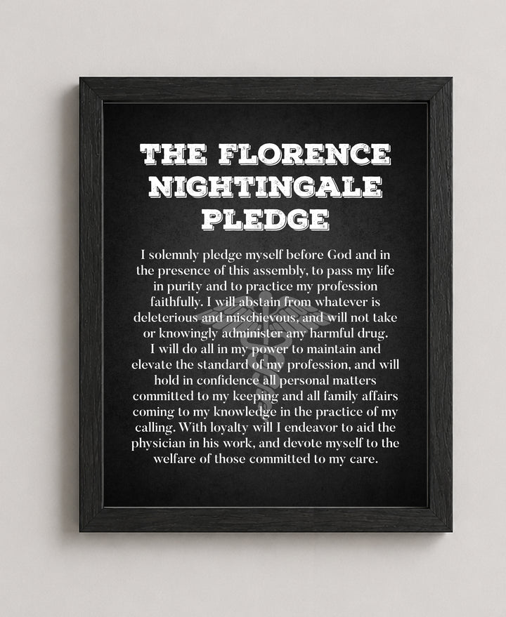 The Florence Nightingale Pledge Inspirational Wall Art