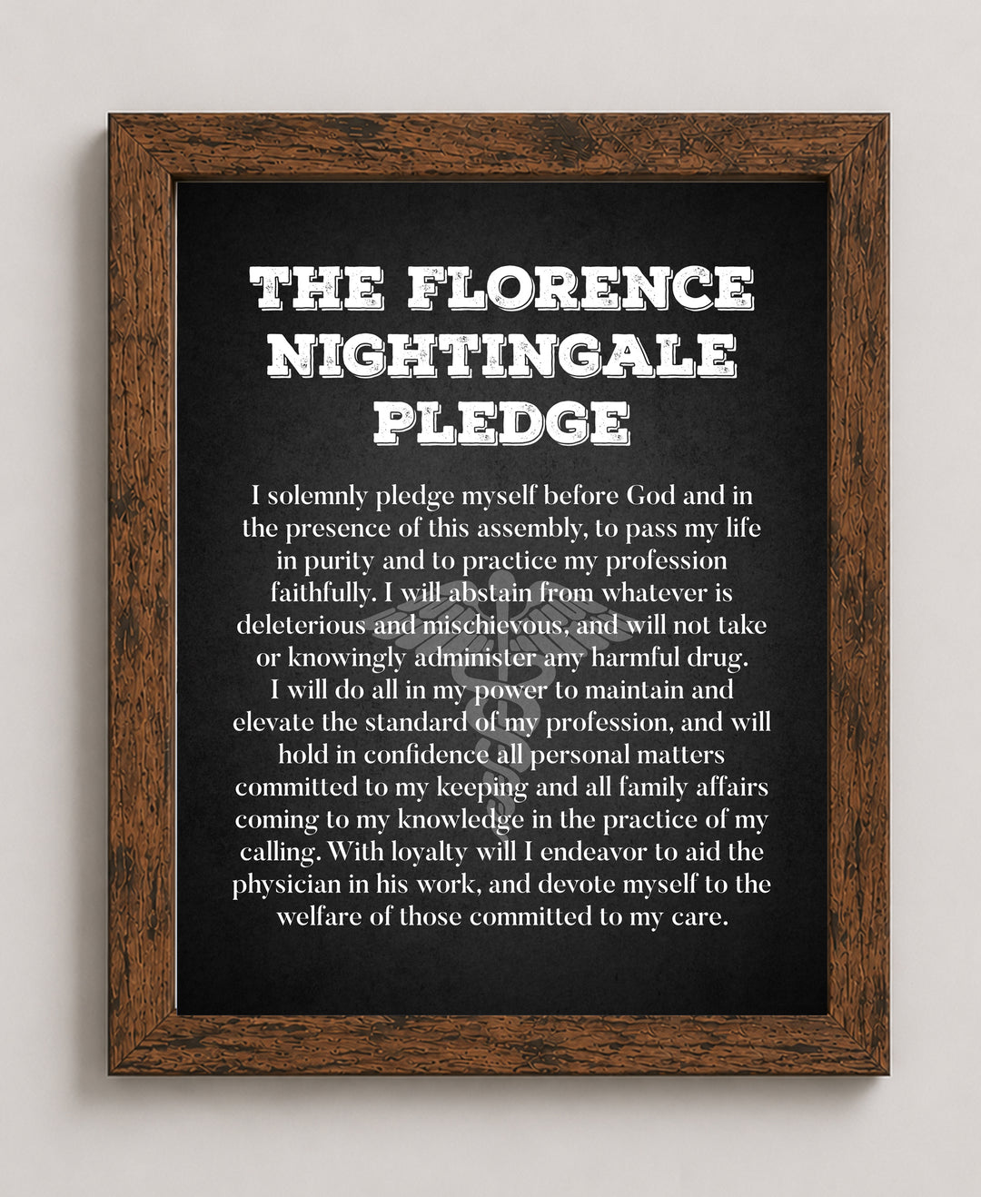 The Florence Nightingale Pledge Inspirational Wall Art