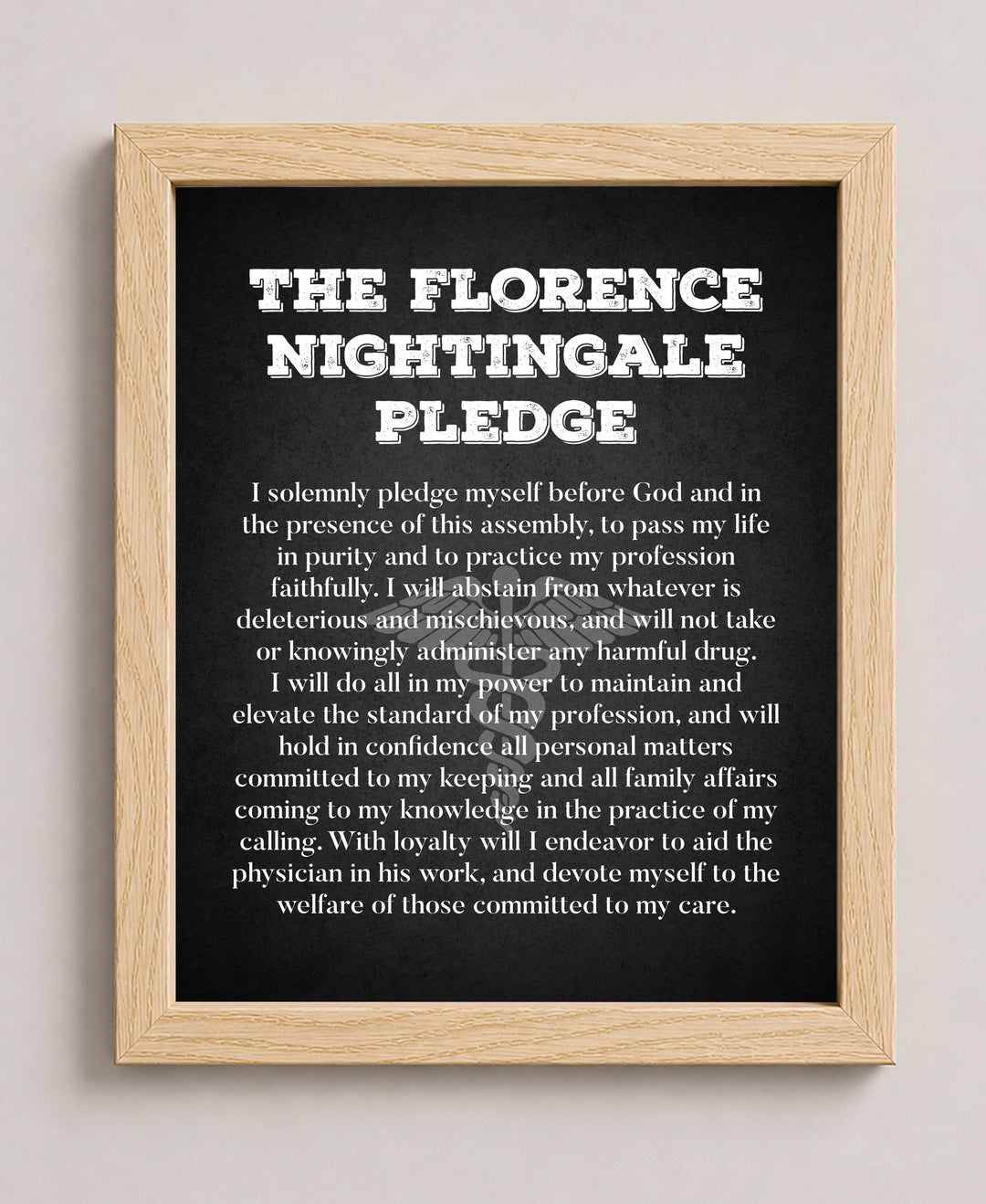 The Florence Nightingale Pledge Inspirational Wall Art