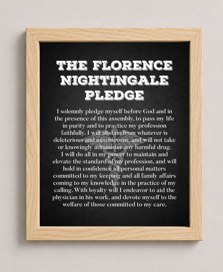 The Florence Nightingale Pledge Inspirational Wall Art