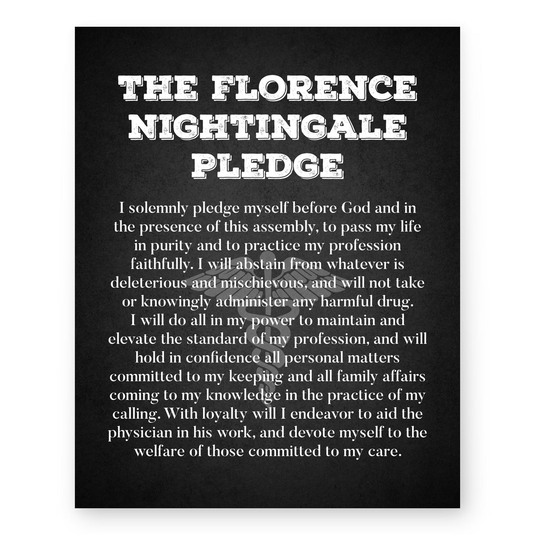The Florence Nightingale Pledge Inspirational Wall Art