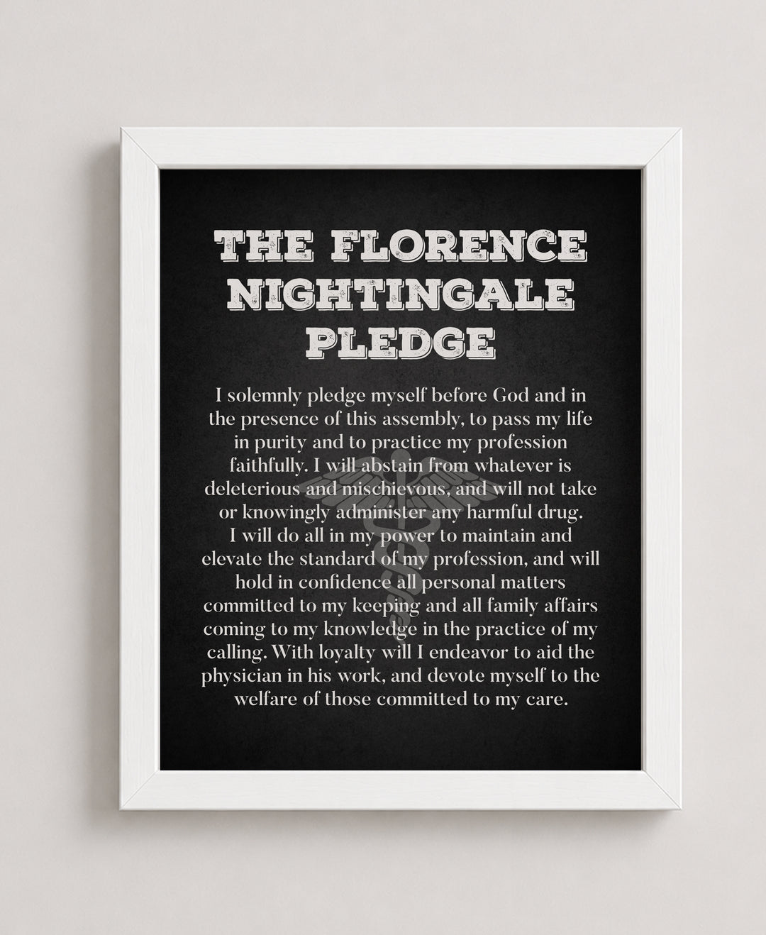 The Florence Nightingale Pledge Inspirational Wall Art