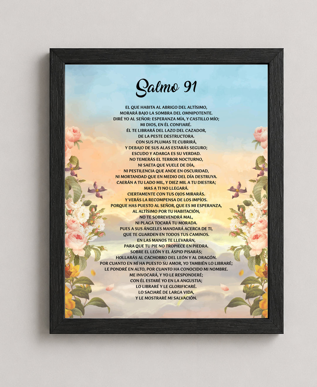 Salmo 91 en Espa ol Cuadro de Pared Inspirational Wall Art