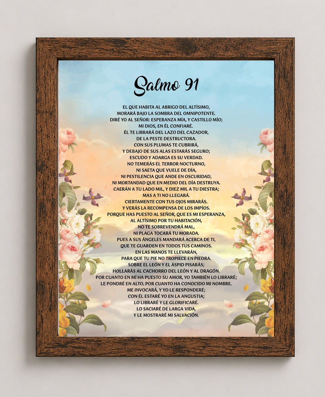Salmo 91 en Espa ol Cuadro de Pared Inspirational Wall Art