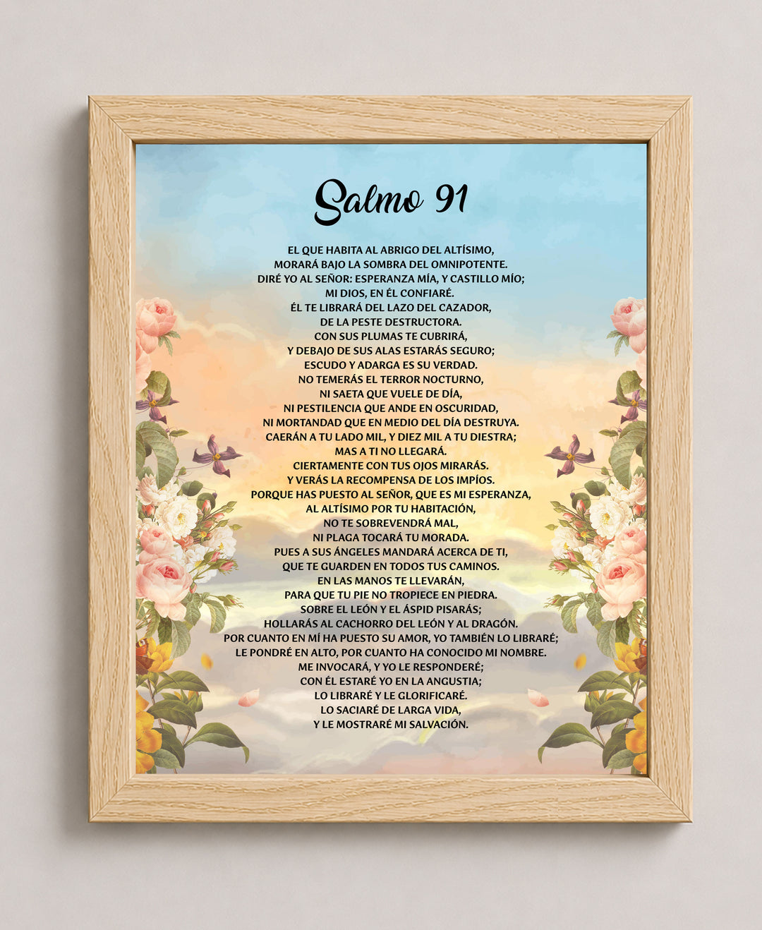 Salmo 91 en Espa ol Cuadro de Pared Inspirational Wall Art