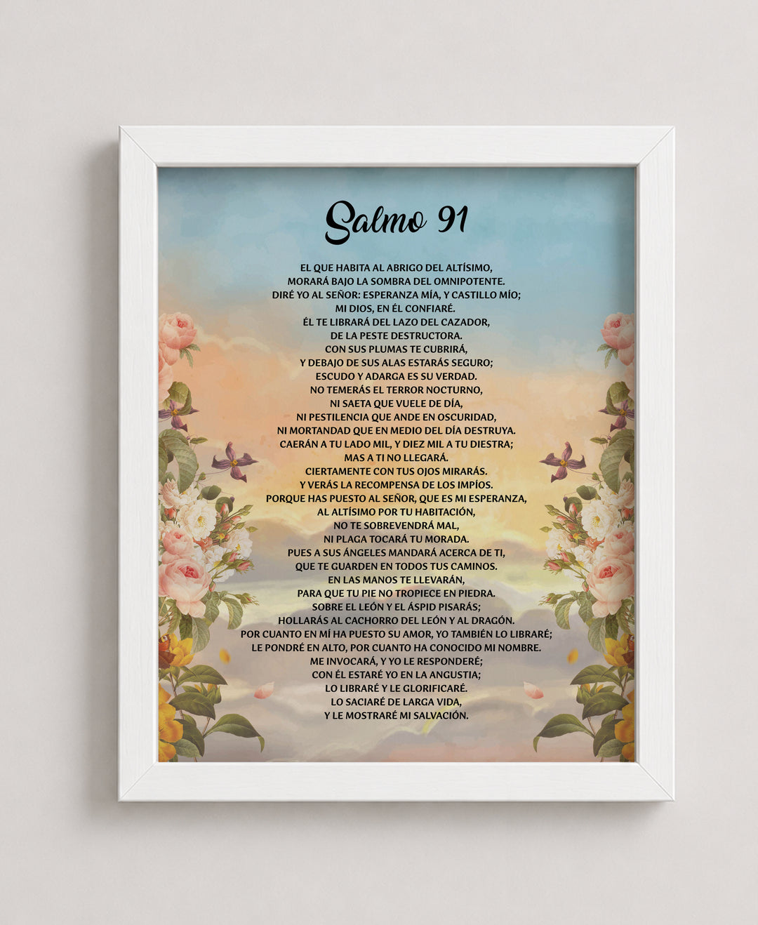 Salmo 91 en Espa ol Cuadro de Pared Inspirational Wall Art