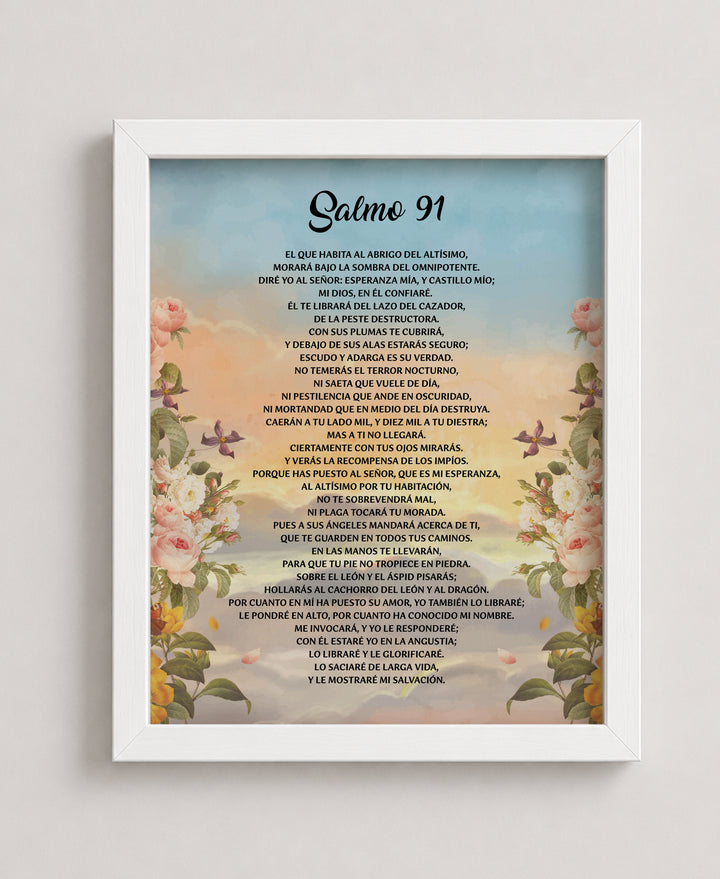 Salmo 91 en Espa ol Cuadro de Pared Inspirational Wall Art