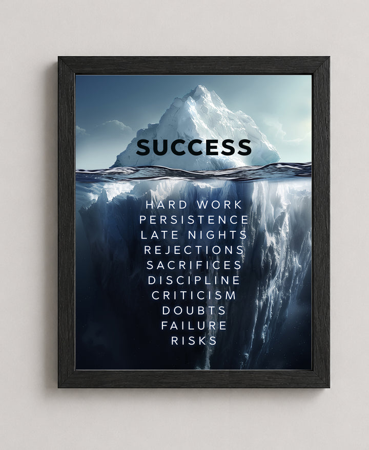 Success Iceberg Inspirational Wall Art