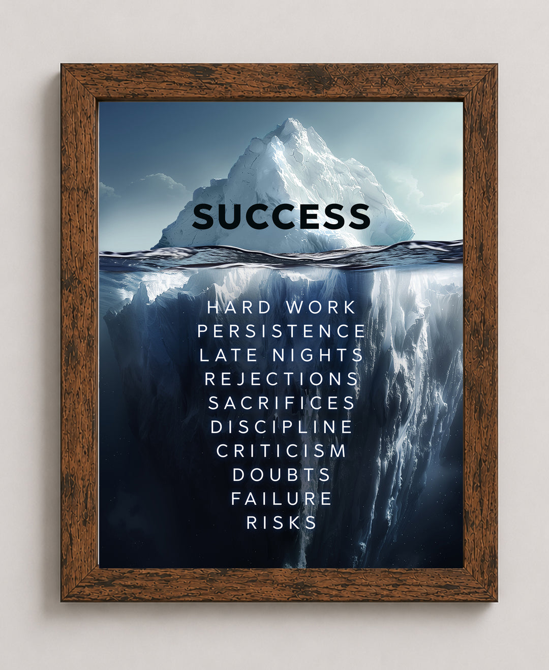 Success Iceberg Inspirational Wall Art