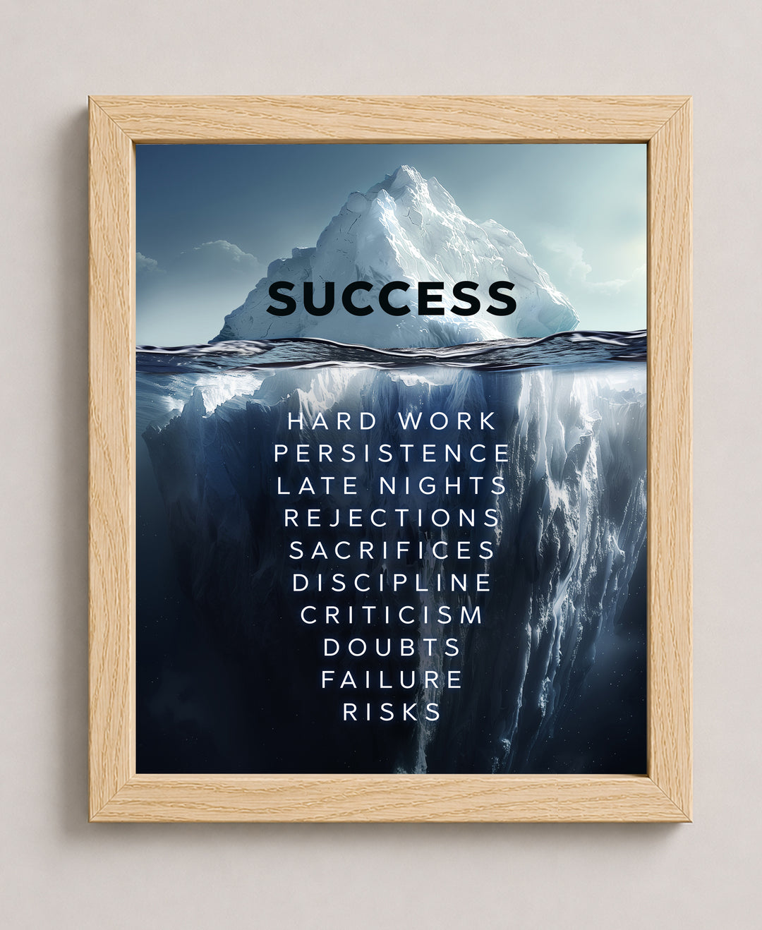 Success Iceberg Inspirational Wall Art