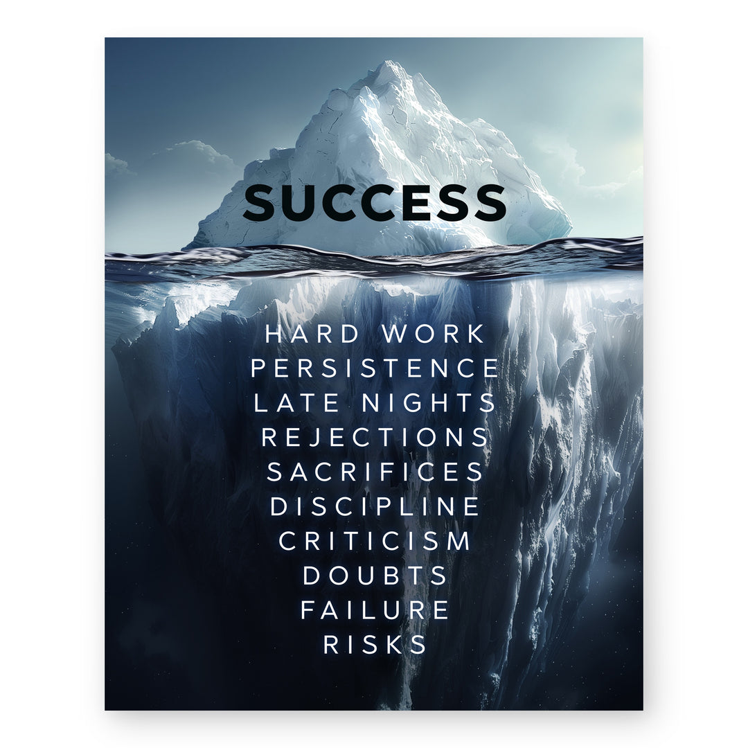 Success Iceberg Inspirational Wall Art