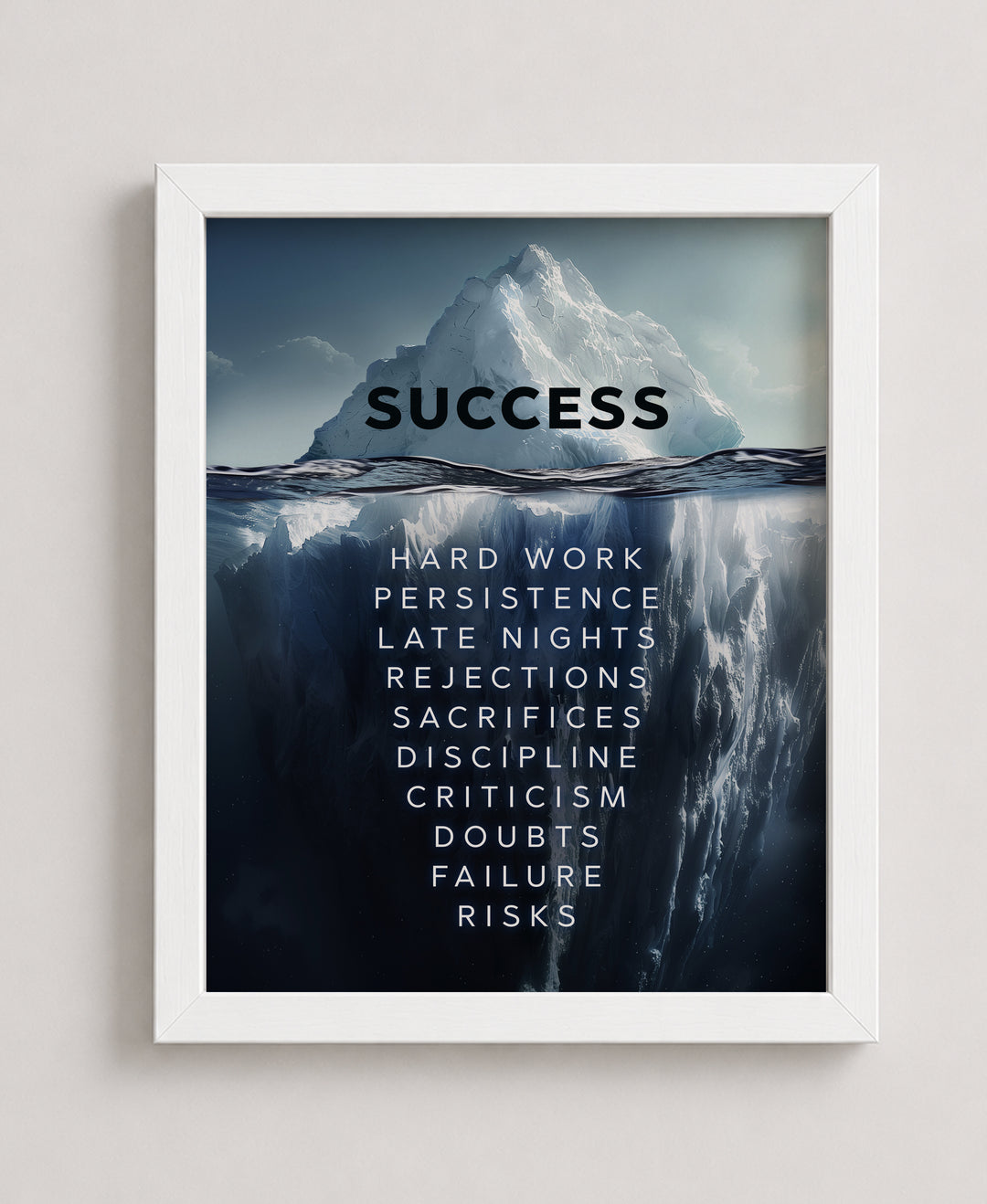 Success Iceberg Inspirational Wall Art