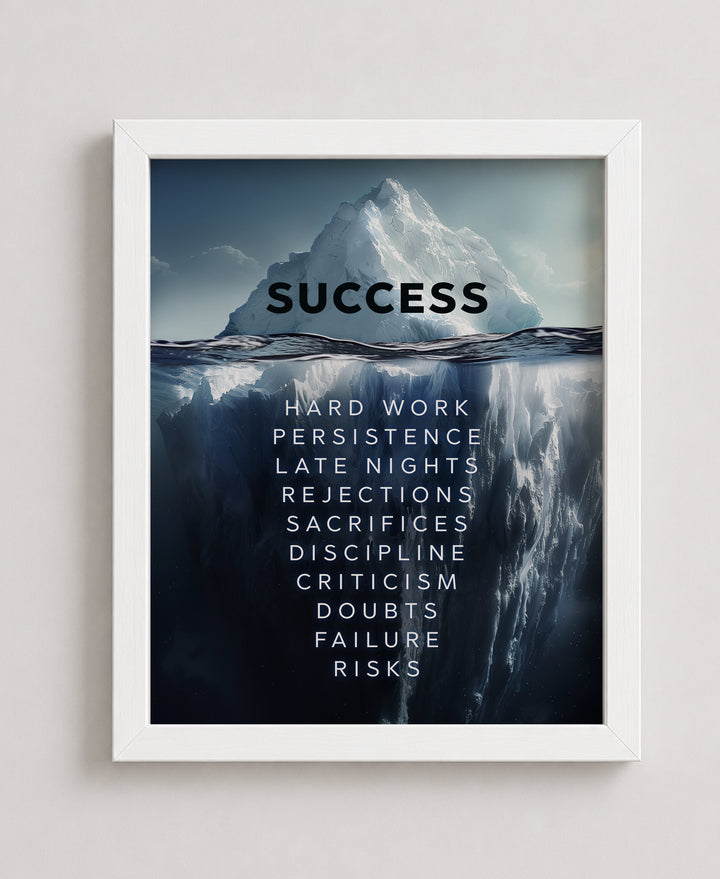Success Iceberg Inspirational Wall Art