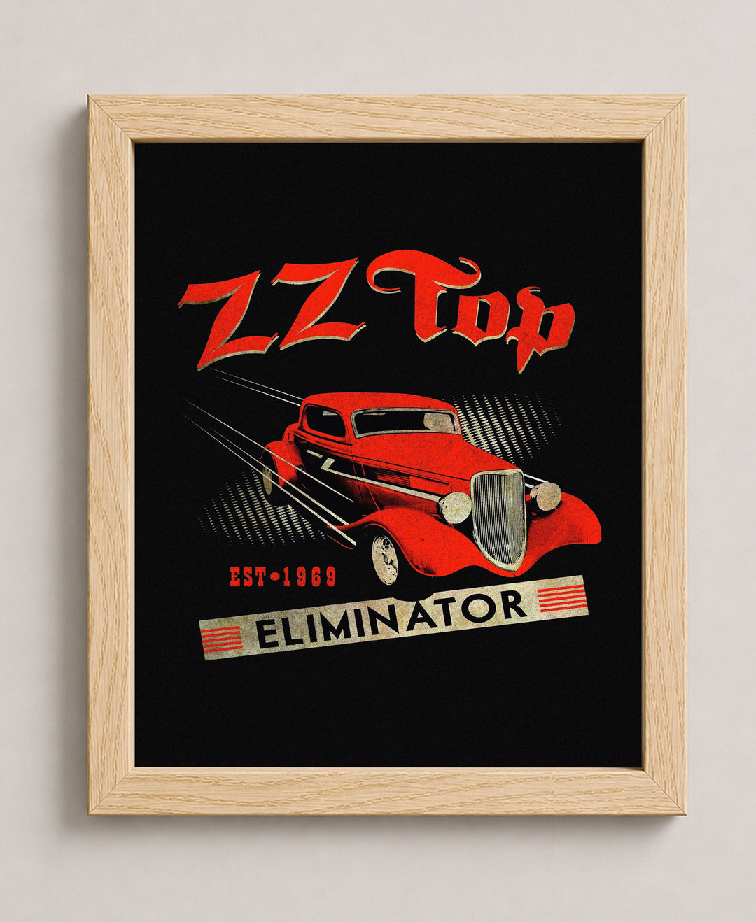 ZZ Top On Stage Vintage Rock Band Music Wall Art