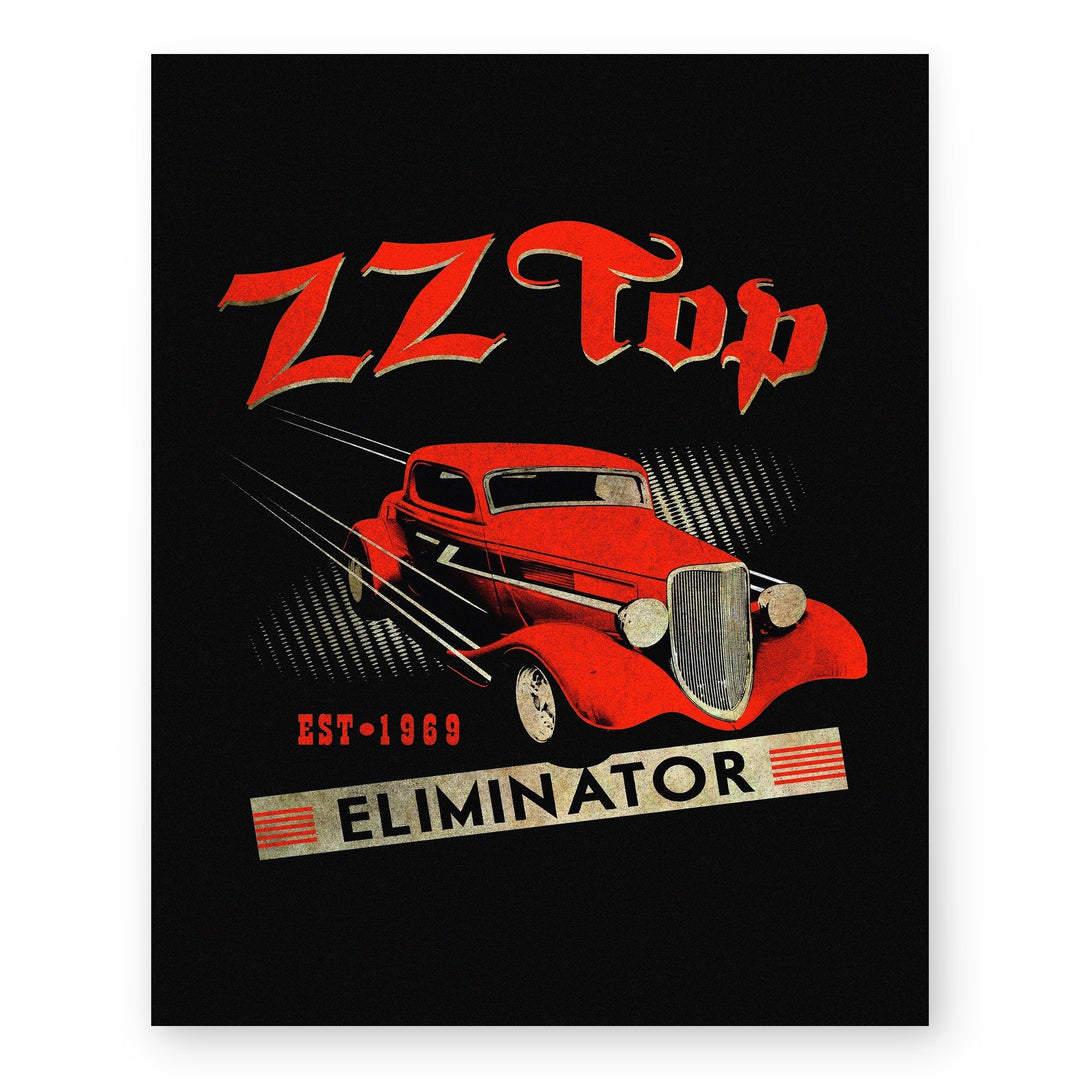 ZZ Top On Stage Vintage Rock Band Music Wall Art