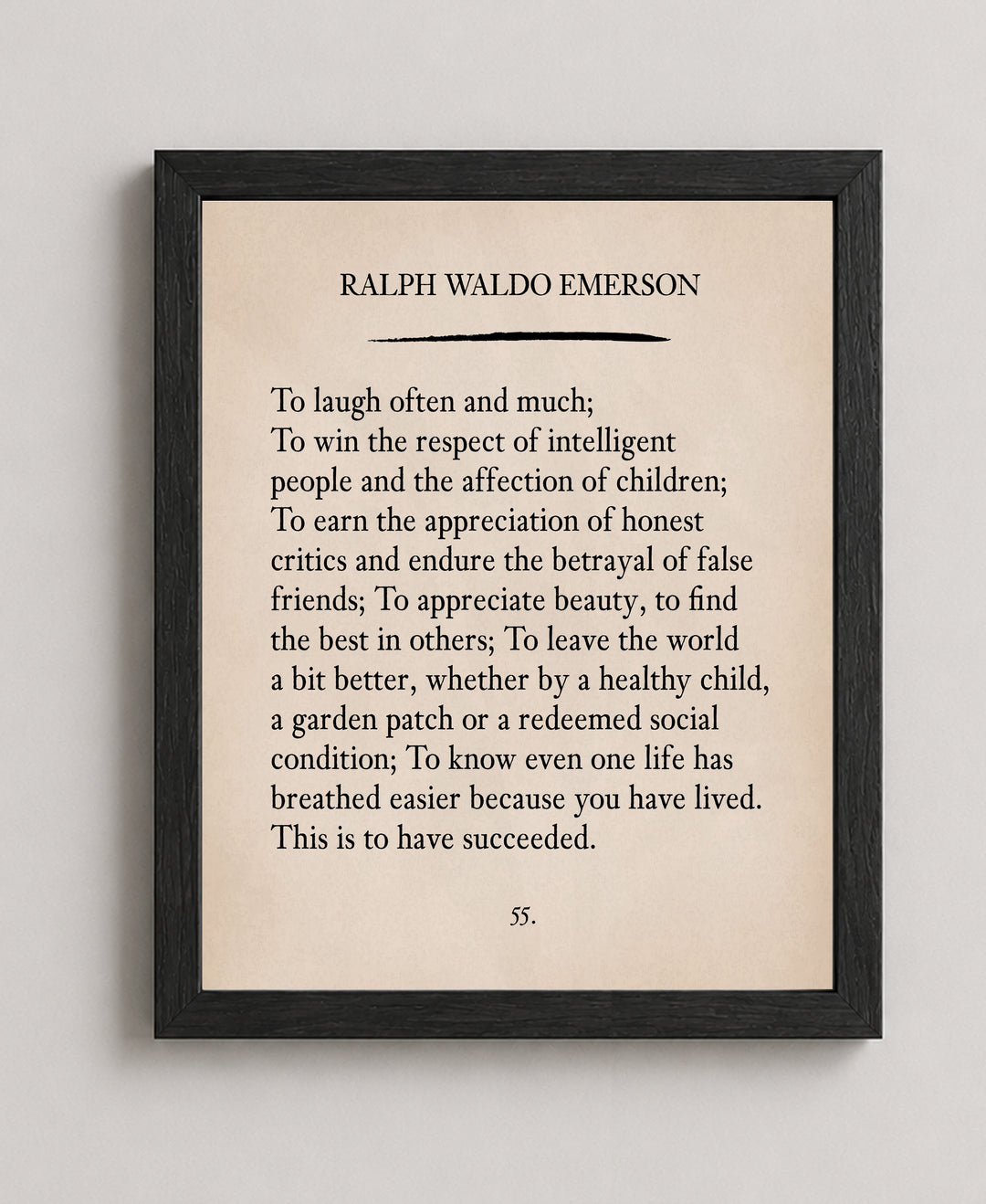 To Laugh Often and Much Ralph Waldo Emerson Family Inspirational Wall Art