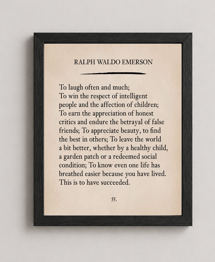 To Laugh Often and Much Ralph Waldo Emerson Family Inspirational Wall Art