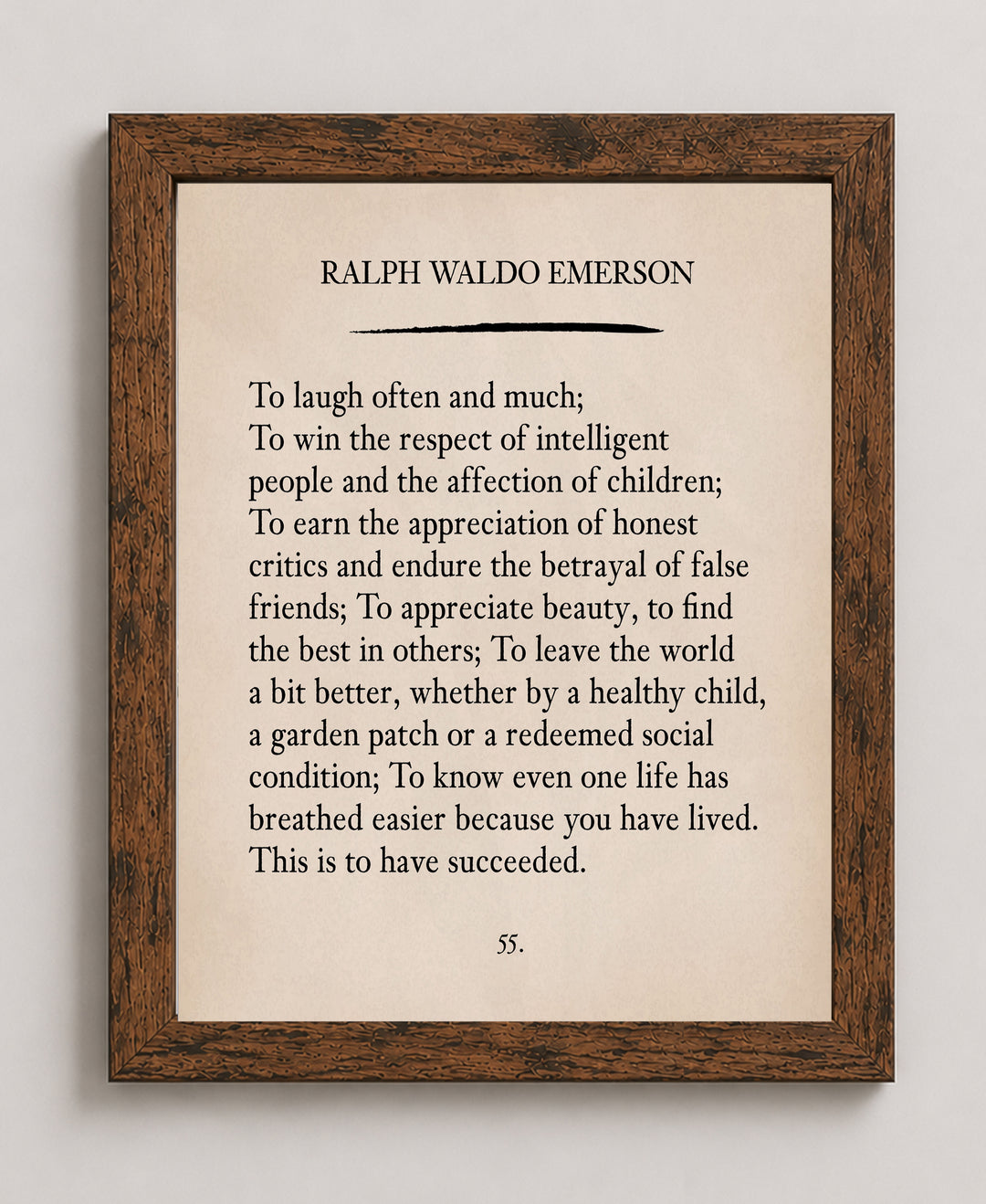 To Laugh Often and Much Ralph Waldo Emerson Family Inspirational Wall Art