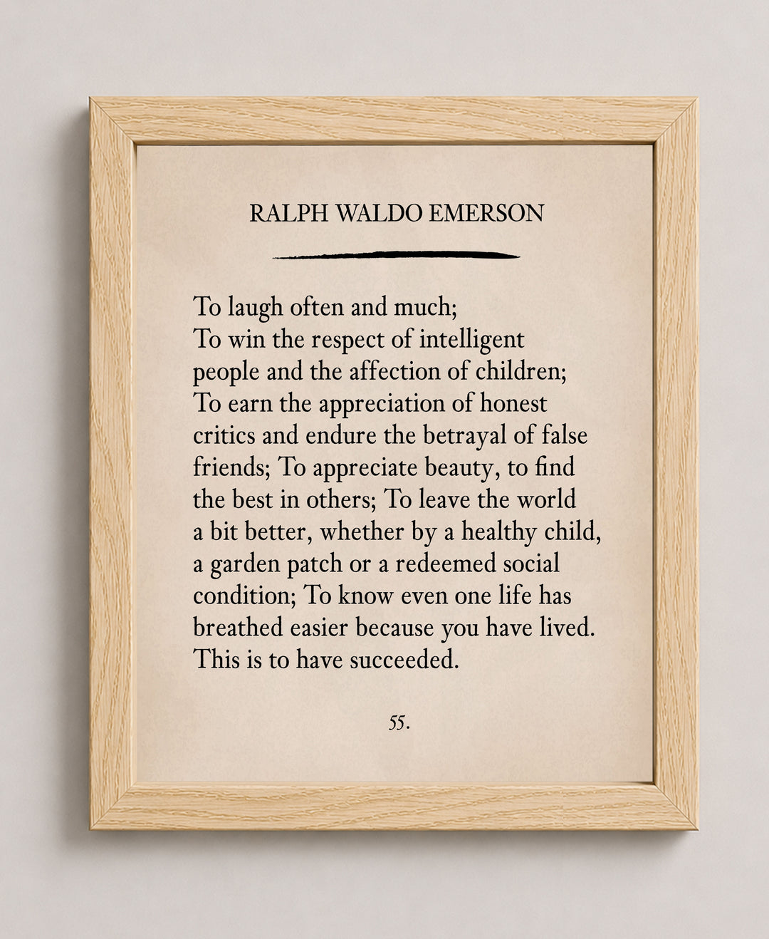 To Laugh Often and Much Ralph Waldo Emerson Family Inspirational Wall Art