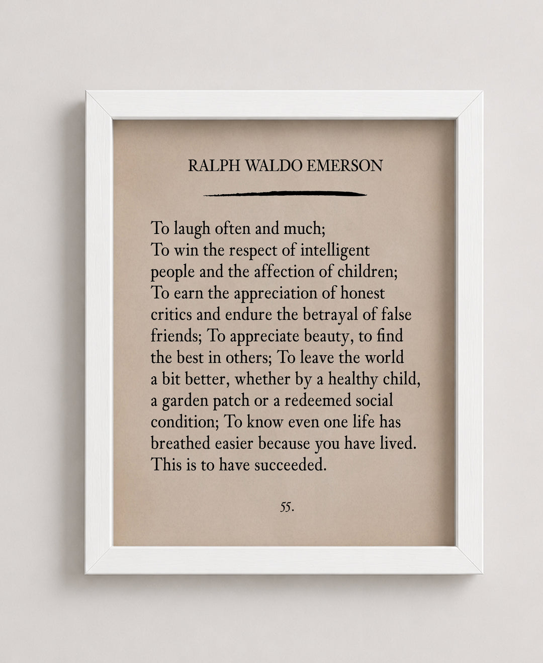 To Laugh Often and Much Ralph Waldo Emerson Family Inspirational Wall Art