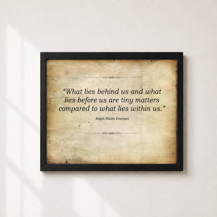Within Us Ralph Waldo Emerson Family Inspirational Wall Art