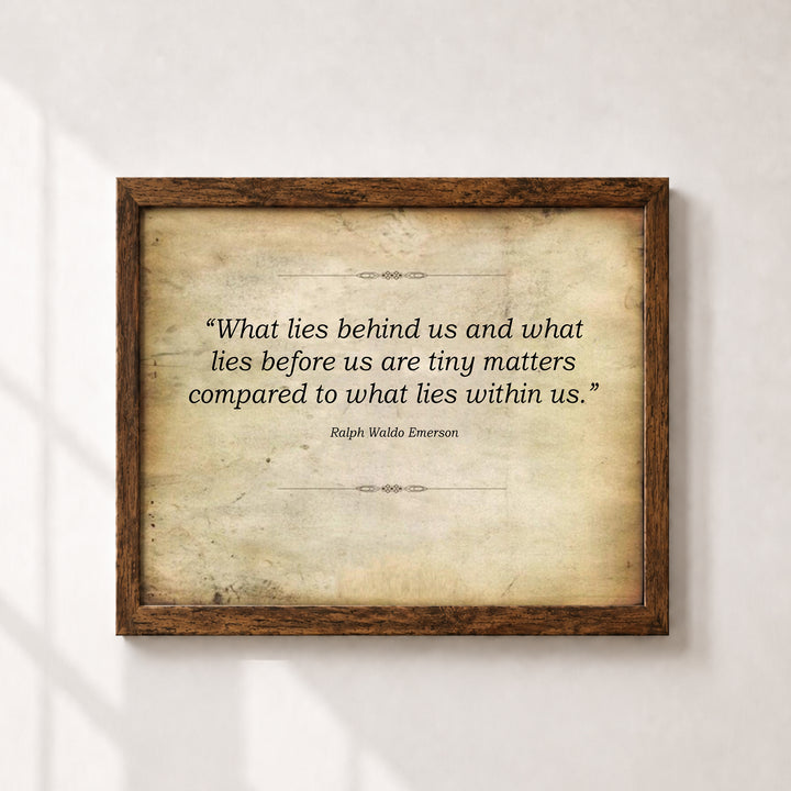 Within Us Ralph Waldo Emerson Family Inspirational Wall Art