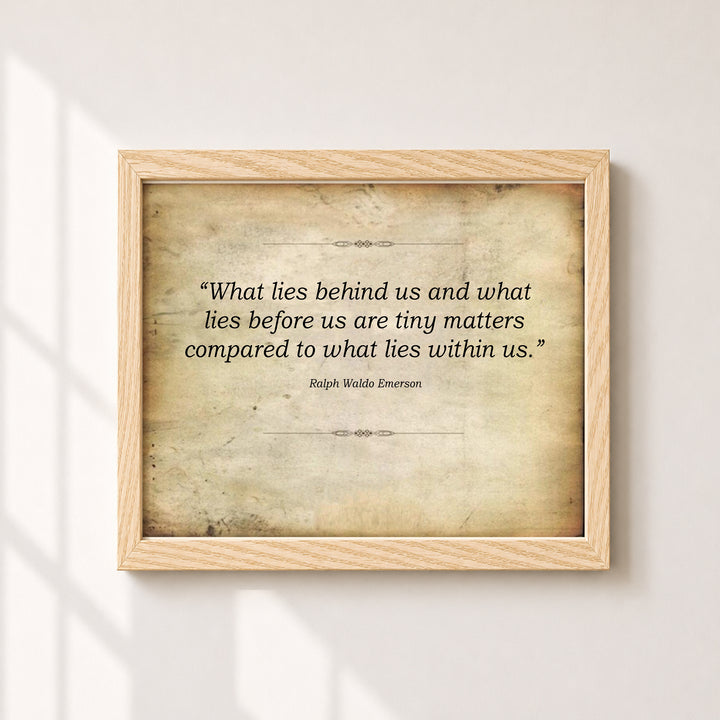 Within Us Ralph Waldo Emerson Family Inspirational Wall Art
