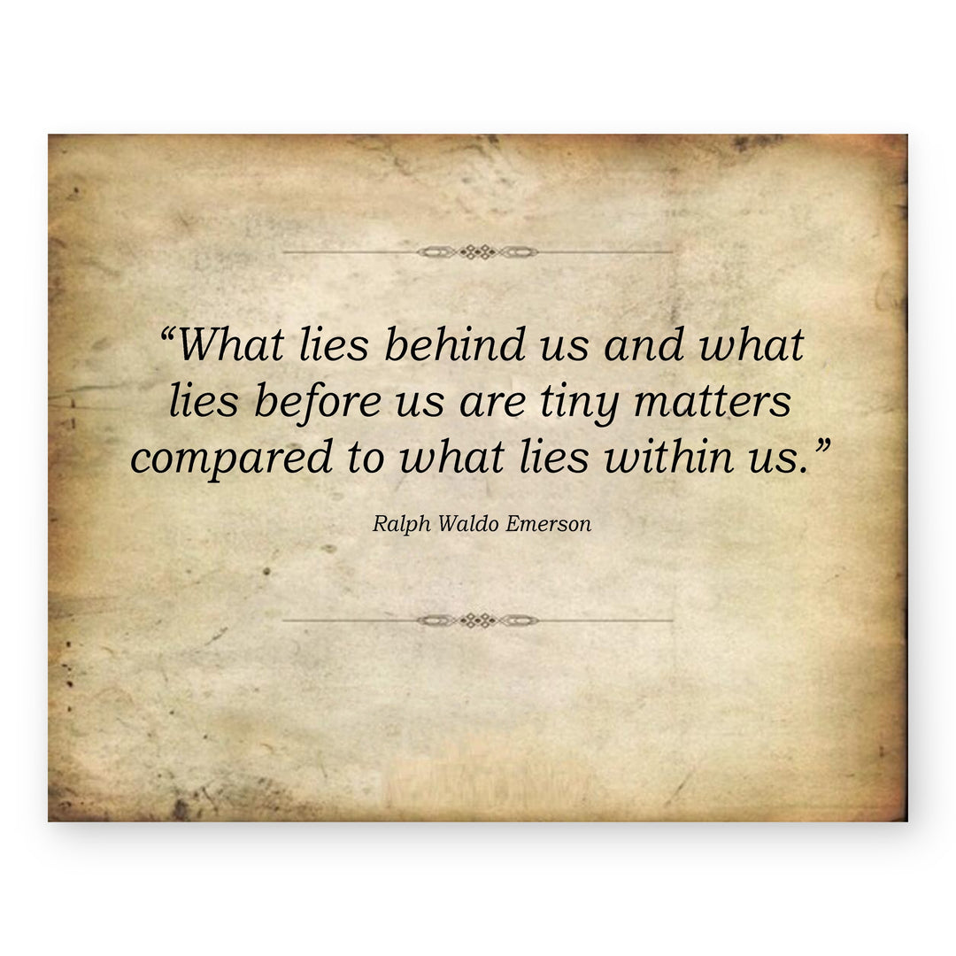 Within Us Ralph Waldo Emerson Family Inspirational Wall Art