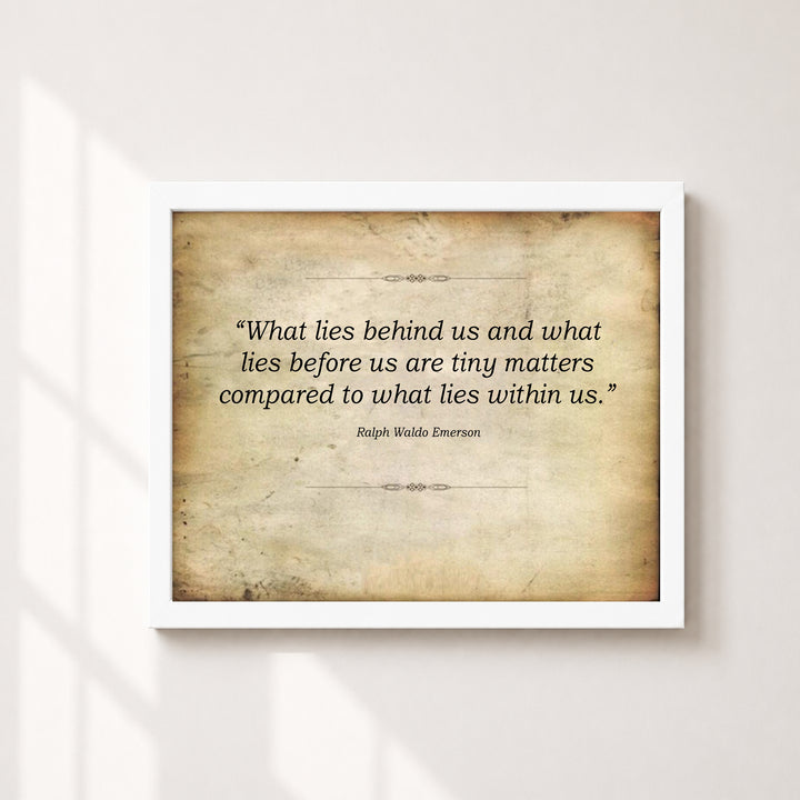 Within Us Ralph Waldo Emerson Family Inspirational Wall Art