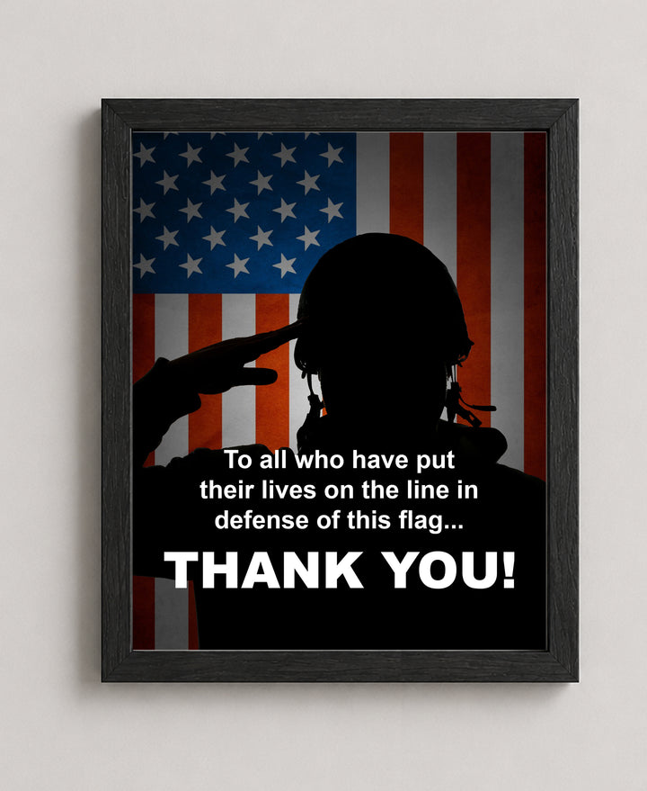 To All Who Have Defended This Flag Patriotic Wall Art
