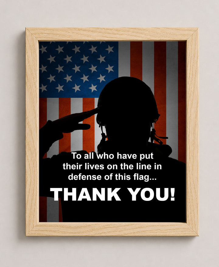 To All Who Have Defended This Flag Patriotic Wall Art