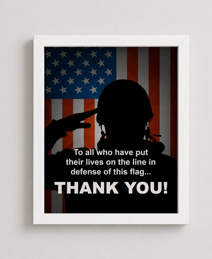 To All Who Have Defended This Flag Patriotic Wall Art