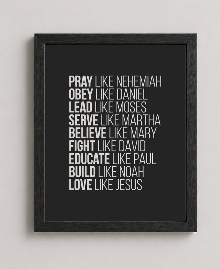 Spiritual Role Models Bible Verse Wall Art