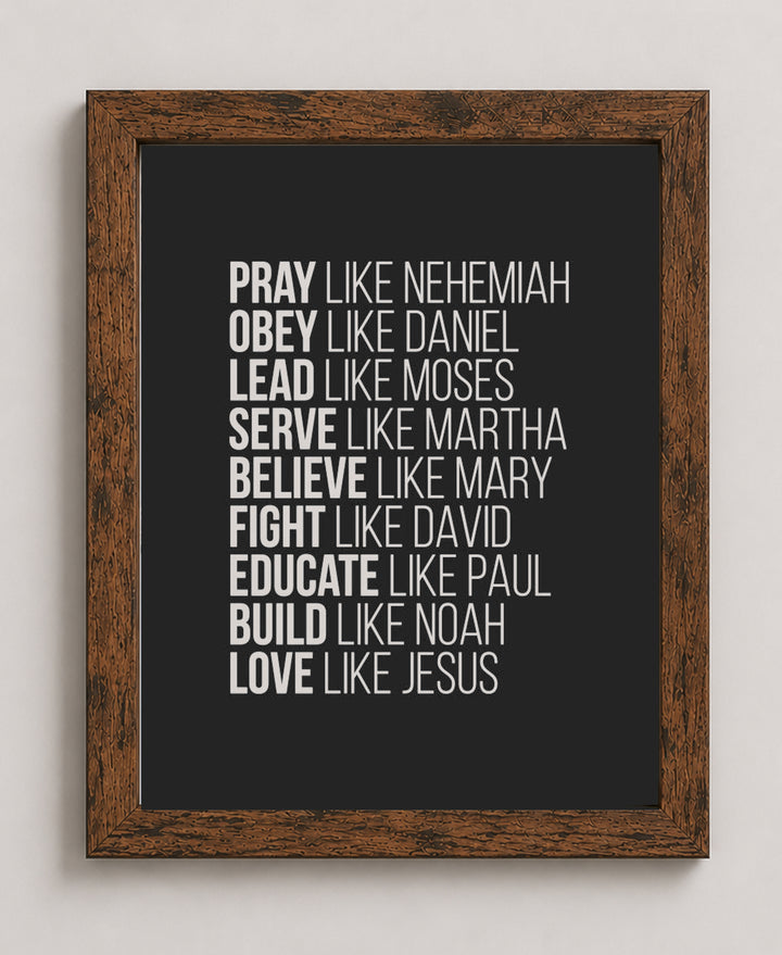 Spiritual Role Models Bible Verse Wall Art
