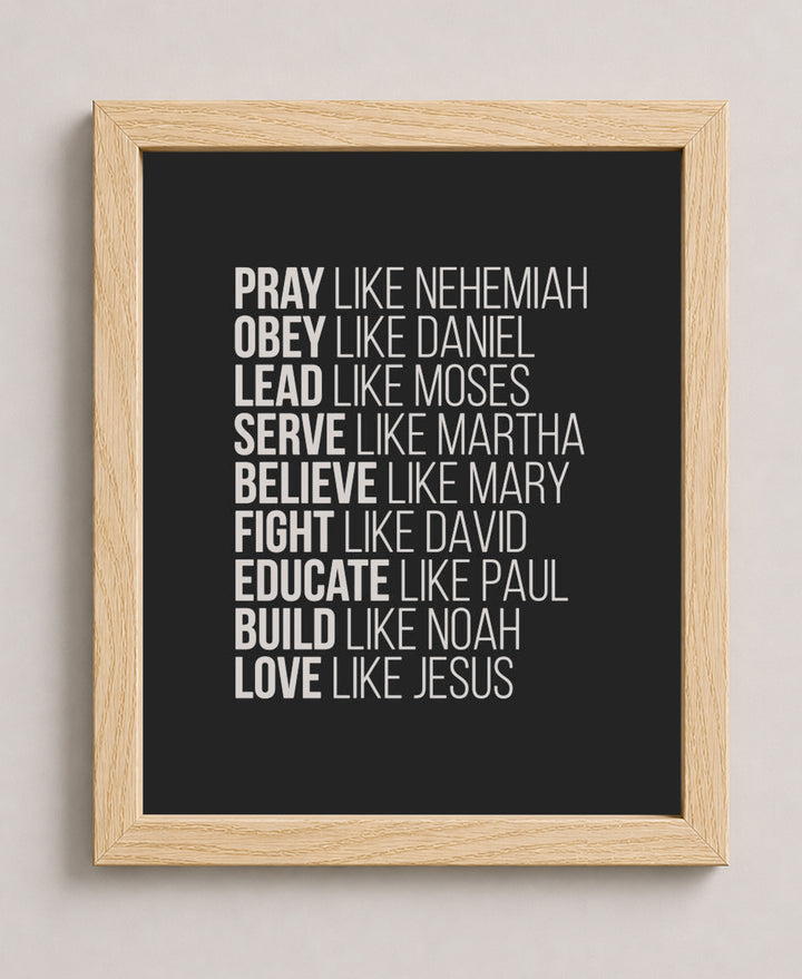 Spiritual Role Models Bible Verse Wall Art