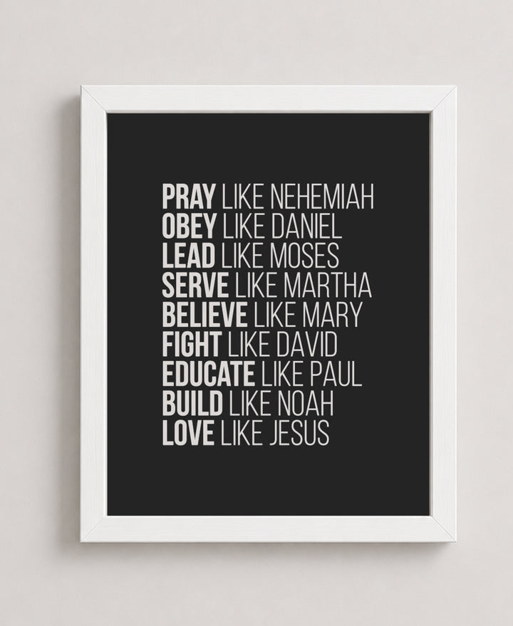 Spiritual Role Models Bible Verse Wall Art