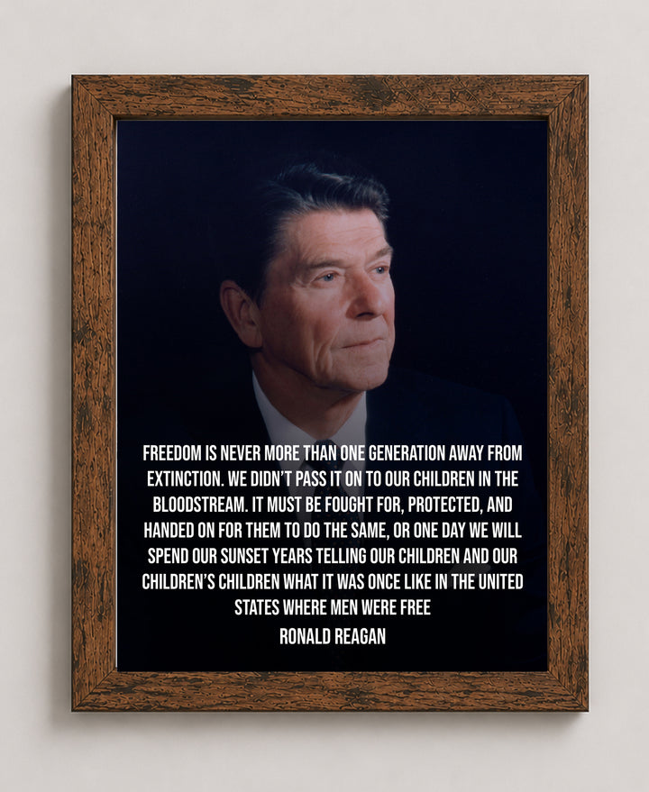 Freedom Is One Generation Away Patriotic Wall Art