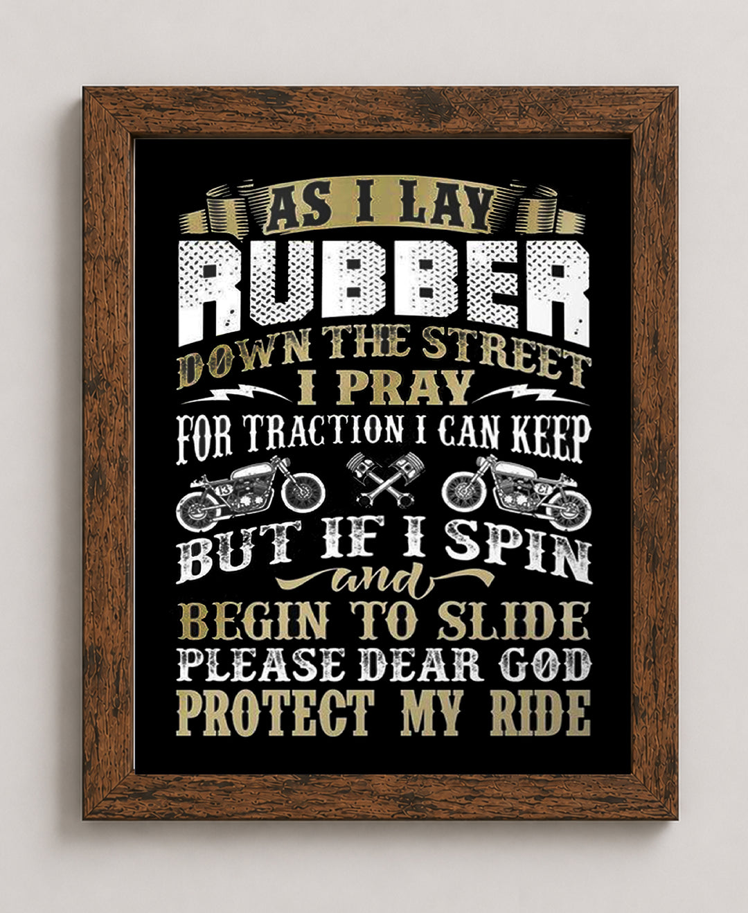 Lay Rubber Funny Man Cave Wall Art