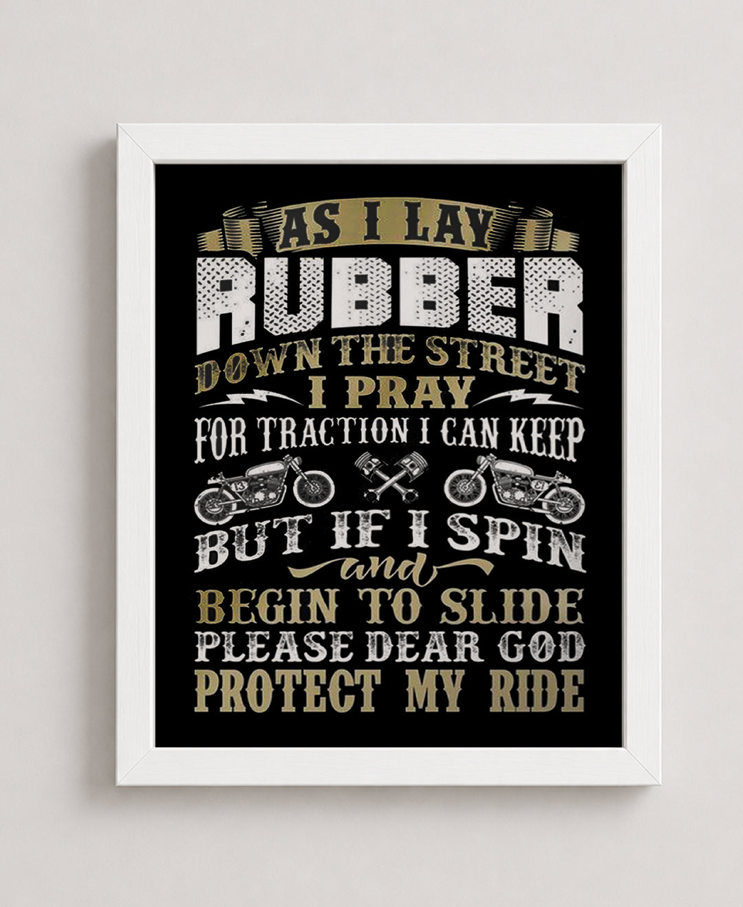 Lay Rubber Funny Man Cave Wall Art