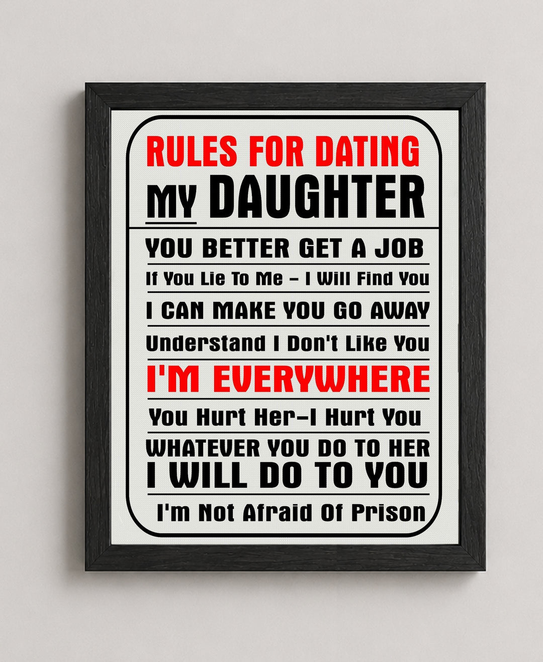 Rules For Dating My Daughter&