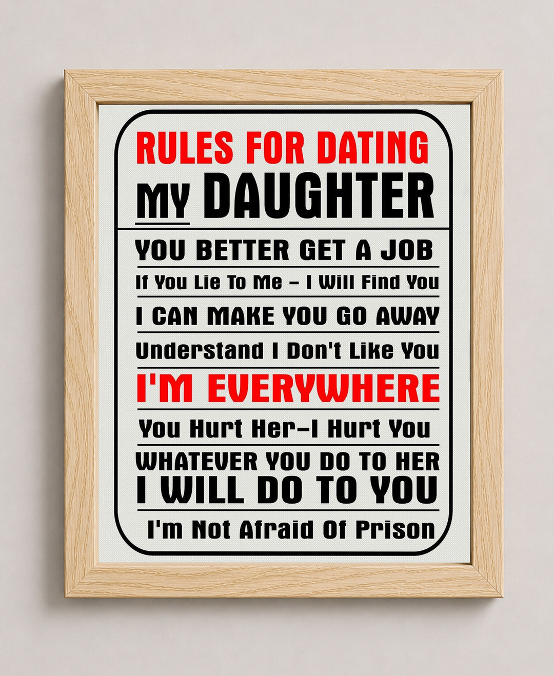 Rules For Dating My Daughter&