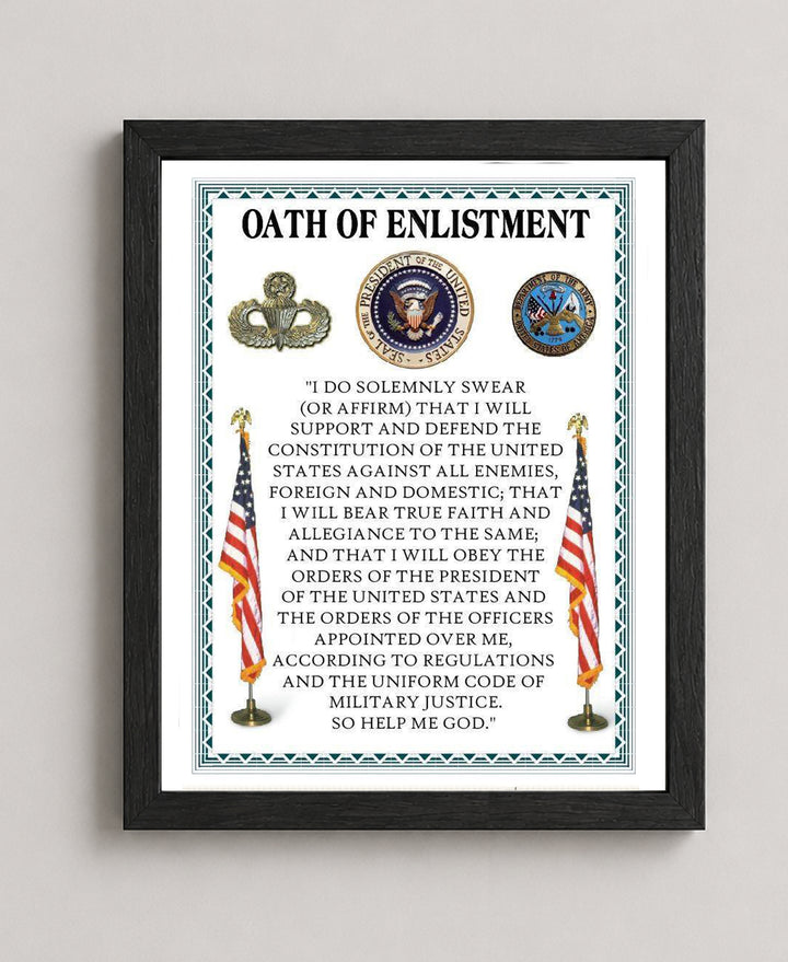 Oath of Enlistment Patriotic Wall Art