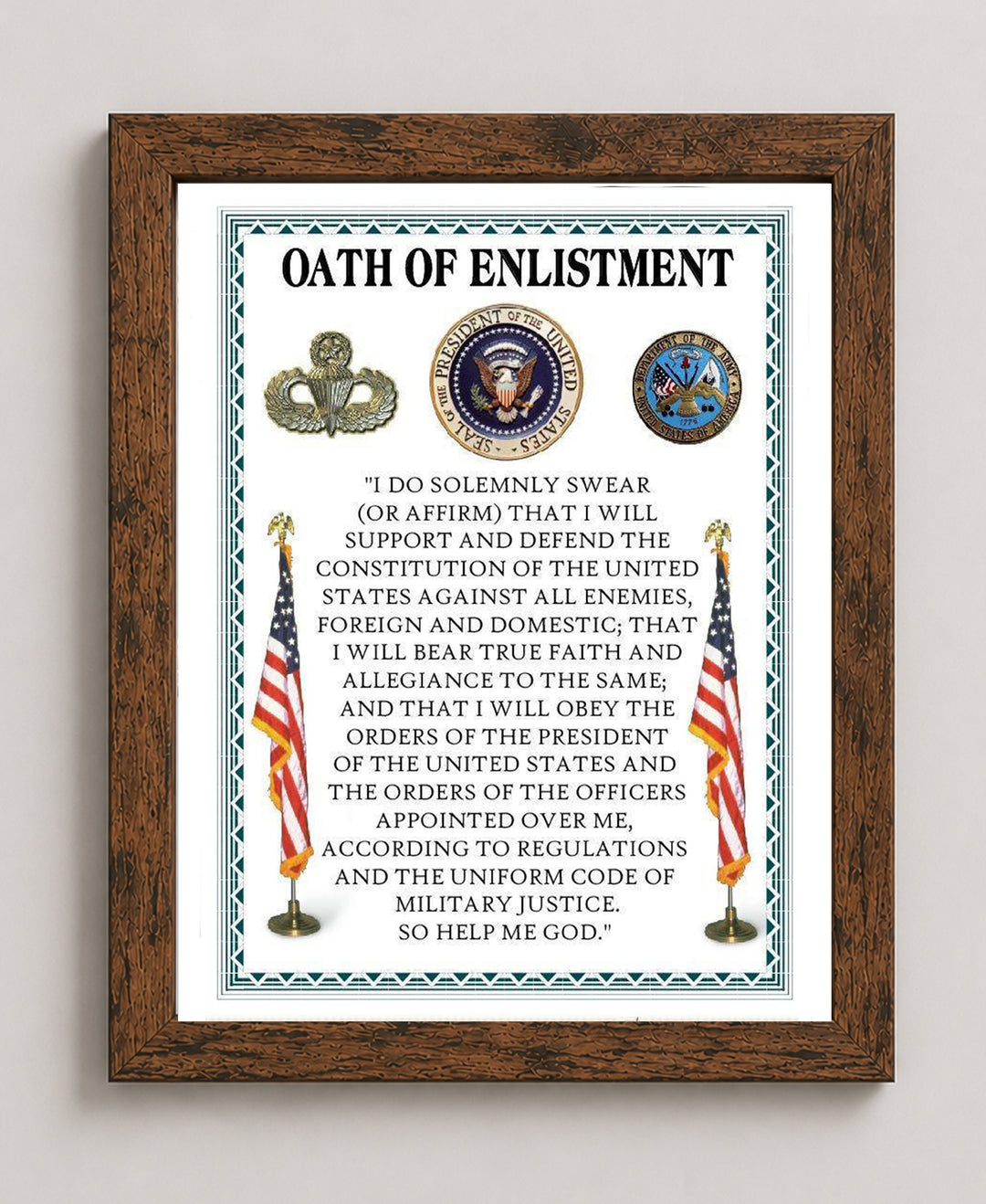 Oath of Enlistment Patriotic Wall Art