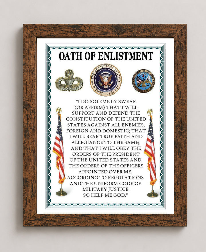 Oath of Enlistment Patriotic Wall Art