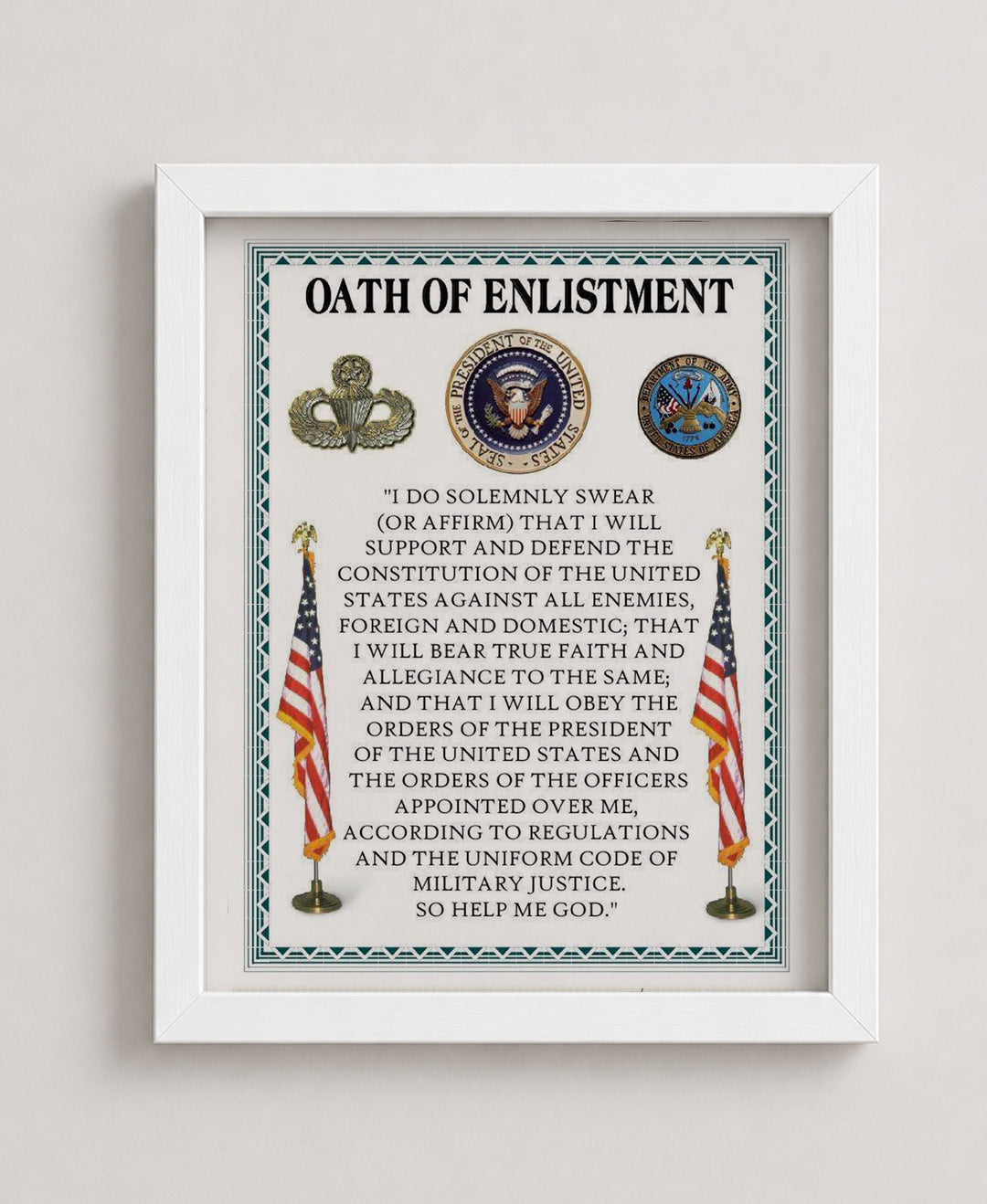 Oath of Enlistment Patriotic Wall Art